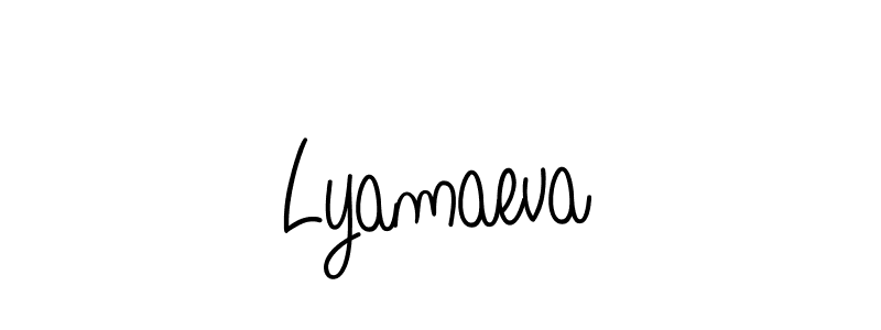 The best way (Angelique-Rose-font-FFP) to make a short signature is to pick only two or three words in your name. The name Lyamaeva include a total of six letters. For converting this name. Lyamaeva signature style 5 images and pictures png