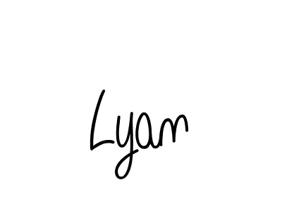 Lyan stylish signature style. Best Handwritten Sign (Angelique-Rose-font-FFP) for my name. Handwritten Signature Collection Ideas for my name Lyan. Lyan signature style 5 images and pictures png