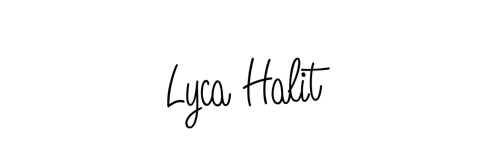 How to make Lyca Halit signature? Angelique-Rose-font-FFP is a professional autograph style. Create handwritten signature for Lyca Halit name. Lyca Halit signature style 5 images and pictures png