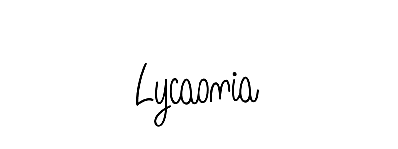Make a beautiful signature design for name Lycaonia. With this signature (Angelique-Rose-font-FFP) style, you can create a handwritten signature for free. Lycaonia signature style 5 images and pictures png