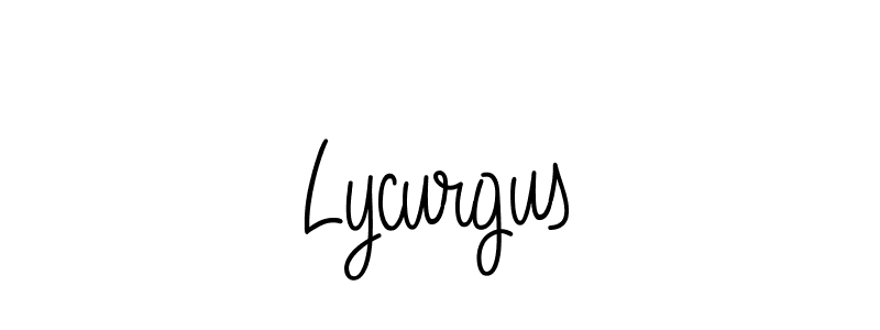 You should practise on your own different ways (Angelique-Rose-font-FFP) to write your name (Lycurgus) in signature. don't let someone else do it for you. Lycurgus signature style 5 images and pictures png