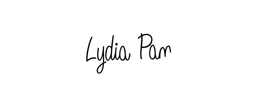 You should practise on your own different ways (Angelique-Rose-font-FFP) to write your name (Lydia Pan) in signature. don't let someone else do it for you. Lydia Pan signature style 5 images and pictures png