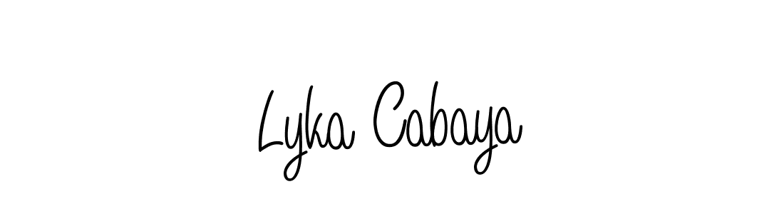 Design your own signature with our free online signature maker. With this signature software, you can create a handwritten (Angelique-Rose-font-FFP) signature for name Lyka Cabaya. Lyka Cabaya signature style 5 images and pictures png