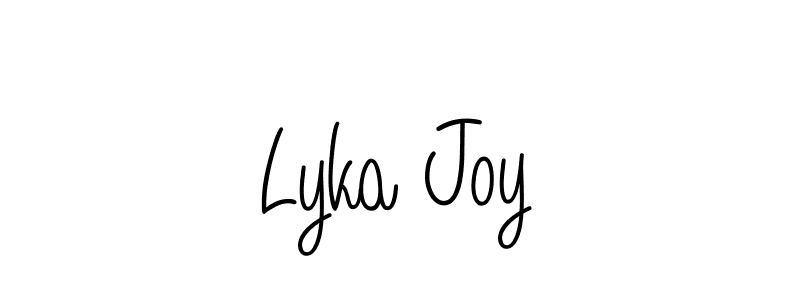 Make a beautiful signature design for name Lyka Joy. With this signature (Angelique-Rose-font-FFP) style, you can create a handwritten signature for free. Lyka Joy signature style 5 images and pictures png