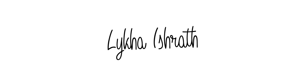 Make a beautiful signature design for name Lykha Ishrath. With this signature (Angelique-Rose-font-FFP) style, you can create a handwritten signature for free. Lykha Ishrath signature style 5 images and pictures png