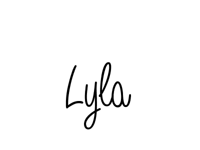 Use a signature maker to create a handwritten signature online. With this signature software, you can design (Angelique-Rose-font-FFP) your own signature for name Lyla. Lyla signature style 5 images and pictures png