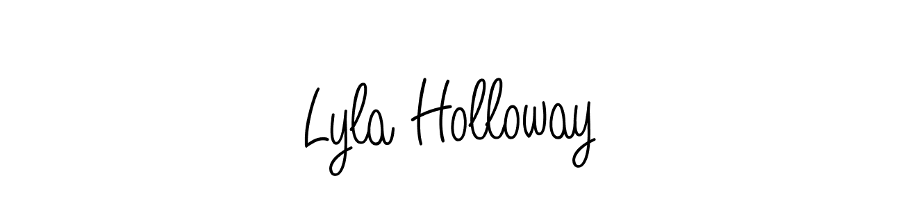 The best way (Angelique-Rose-font-FFP) to make a short signature is to pick only two or three words in your name. The name Lyla Holloway include a total of six letters. For converting this name. Lyla Holloway signature style 5 images and pictures png