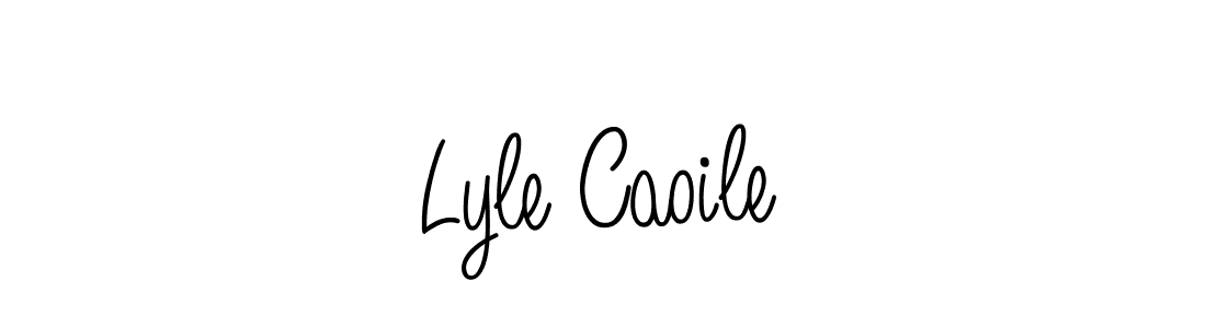 Lyle Caoile stylish signature style. Best Handwritten Sign (Angelique-Rose-font-FFP) for my name. Handwritten Signature Collection Ideas for my name Lyle Caoile. Lyle Caoile signature style 5 images and pictures png