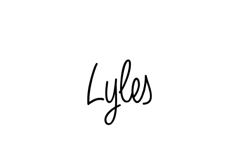 How to make Lyles name signature. Use Angelique-Rose-font-FFP style for creating short signs online. This is the latest handwritten sign. Lyles signature style 5 images and pictures png