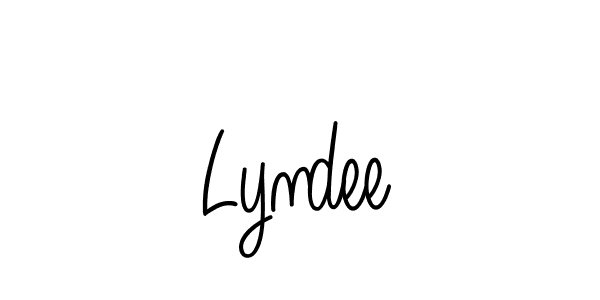 How to make Lyndee name signature. Use Angelique-Rose-font-FFP style for creating short signs online. This is the latest handwritten sign. Lyndee signature style 5 images and pictures png