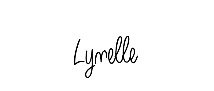 How to make Lynelle name signature. Use Angelique-Rose-font-FFP style for creating short signs online. This is the latest handwritten sign. Lynelle signature style 5 images and pictures png