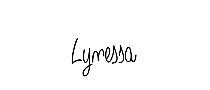 How to make Lynessa name signature. Use Angelique-Rose-font-FFP style for creating short signs online. This is the latest handwritten sign. Lynessa signature style 5 images and pictures png