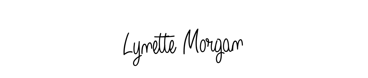 How to make Lynette Morgan name signature. Use Angelique-Rose-font-FFP style for creating short signs online. This is the latest handwritten sign. Lynette Morgan signature style 5 images and pictures png