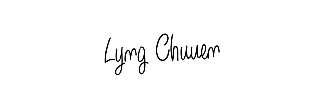How to make Lyng Chuuen signature? Angelique-Rose-font-FFP is a professional autograph style. Create handwritten signature for Lyng Chuuen name. Lyng Chuuen signature style 5 images and pictures png
