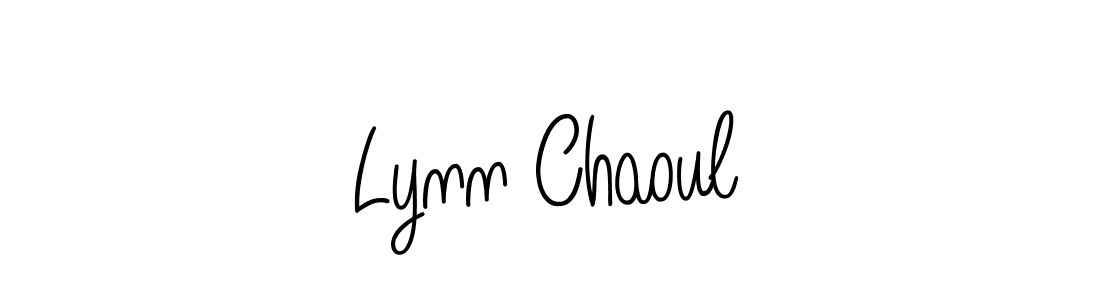 You should practise on your own different ways (Angelique-Rose-font-FFP) to write your name (Lynn Chaoul) in signature. don't let someone else do it for you. Lynn Chaoul signature style 5 images and pictures png