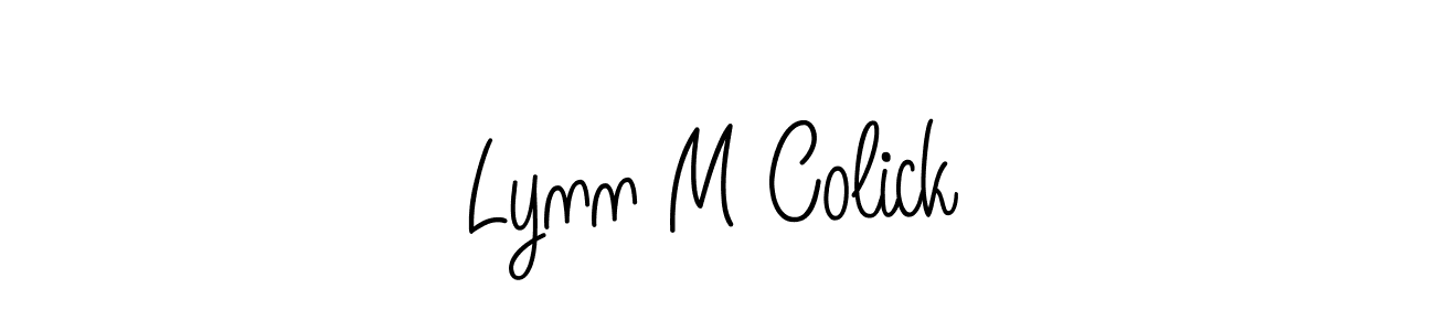 Use a signature maker to create a handwritten signature online. With this signature software, you can design (Angelique-Rose-font-FFP) your own signature for name Lynn M Colick. Lynn M Colick signature style 5 images and pictures png