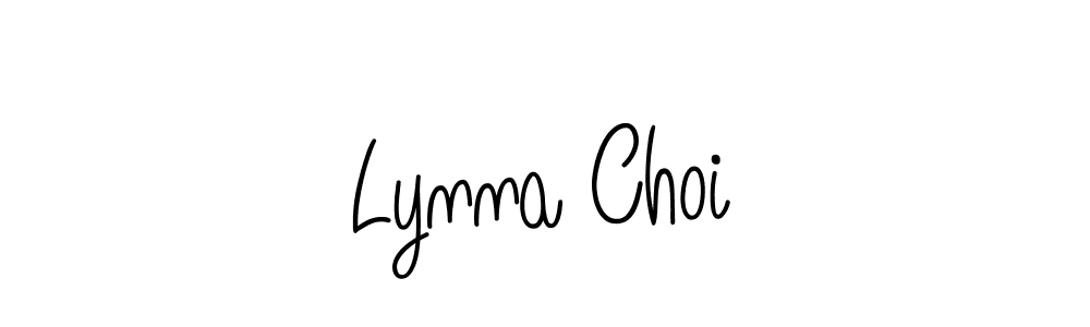 You should practise on your own different ways (Angelique-Rose-font-FFP) to write your name (Lynna Choi) in signature. don't let someone else do it for you. Lynna Choi signature style 5 images and pictures png