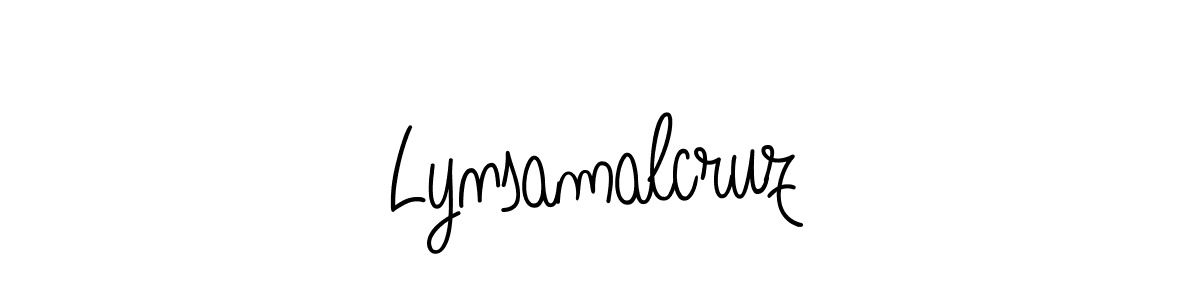 Make a beautiful signature design for name Lynsamalcruz. With this signature (Angelique-Rose-font-FFP) style, you can create a handwritten signature for free. Lynsamalcruz signature style 5 images and pictures png