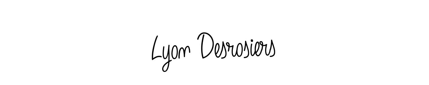 How to make Lyon Desrosiers name signature. Use Angelique-Rose-font-FFP style for creating short signs online. This is the latest handwritten sign. Lyon Desrosiers signature style 5 images and pictures png