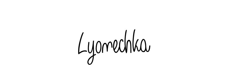 Create a beautiful signature design for name Lyonechka. With this signature (Angelique-Rose-font-FFP) fonts, you can make a handwritten signature for free. Lyonechka signature style 5 images and pictures png