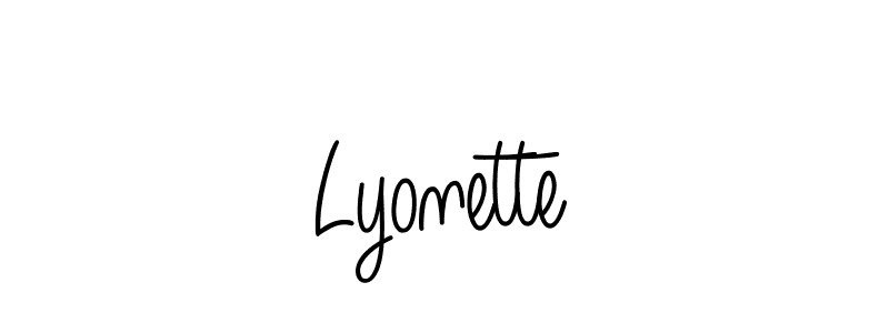 Make a beautiful signature design for name Lyonette. With this signature (Angelique-Rose-font-FFP) style, you can create a handwritten signature for free. Lyonette signature style 5 images and pictures png