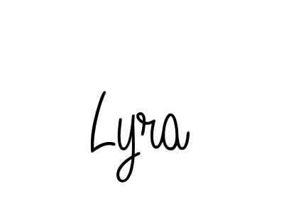 Lyra stylish signature style. Best Handwritten Sign (Angelique-Rose-font-FFP) for my name. Handwritten Signature Collection Ideas for my name Lyra. Lyra signature style 5 images and pictures png