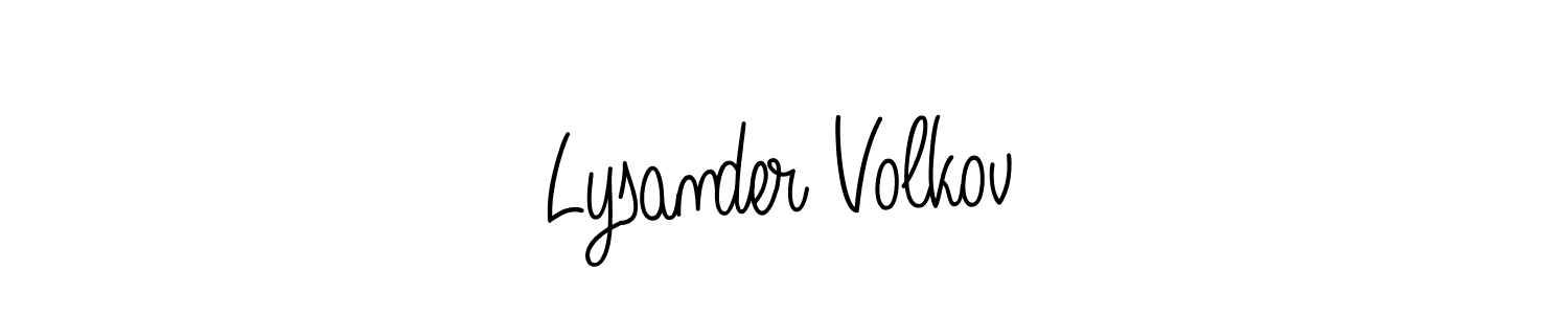 Lysander Volkov stylish signature style. Best Handwritten Sign (Angelique-Rose-font-FFP) for my name. Handwritten Signature Collection Ideas for my name Lysander Volkov. Lysander Volkov signature style 5 images and pictures png