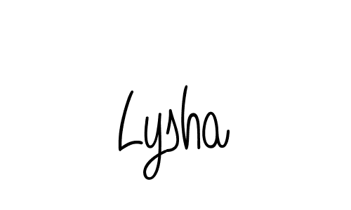 Use a signature maker to create a handwritten signature online. With this signature software, you can design (Angelique-Rose-font-FFP) your own signature for name Lysha. Lysha signature style 5 images and pictures png