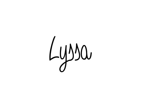 How to make Lyssa name signature. Use Angelique-Rose-font-FFP style for creating short signs online. This is the latest handwritten sign. Lyssa signature style 5 images and pictures png