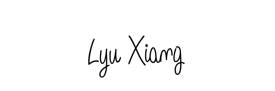 Make a beautiful signature design for name Lyu Xiang. With this signature (Angelique-Rose-font-FFP) style, you can create a handwritten signature for free. Lyu Xiang signature style 5 images and pictures png