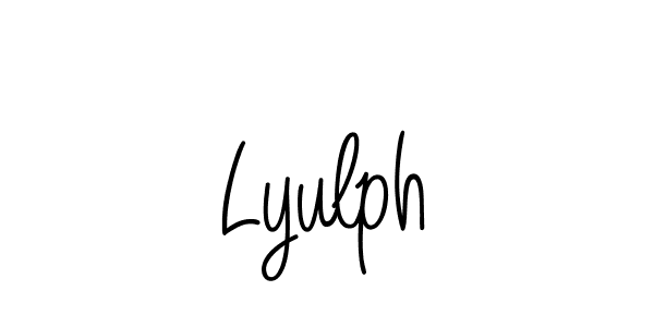 How to Draw Lyulph signature style? Angelique-Rose-font-FFP is a latest design signature styles for name Lyulph. Lyulph signature style 5 images and pictures png