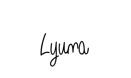 How to make Lyuna name signature. Use Angelique-Rose-font-FFP style for creating short signs online. This is the latest handwritten sign. Lyuna signature style 5 images and pictures png