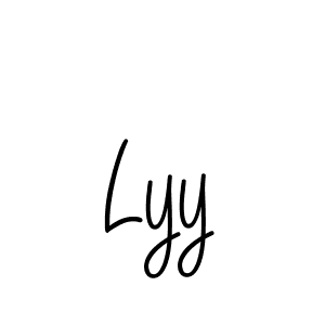 You should practise on your own different ways (Angelique-Rose-font-FFP) to write your name (Lyy) in signature. don't let someone else do it for you. Lyy signature style 5 images and pictures png