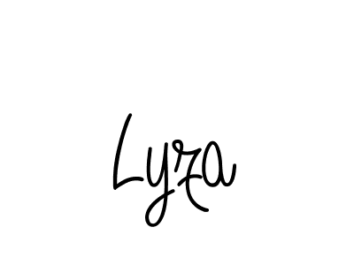 You should practise on your own different ways (Angelique-Rose-font-FFP) to write your name (Lyza) in signature. don't let someone else do it for you. Lyza signature style 5 images and pictures png