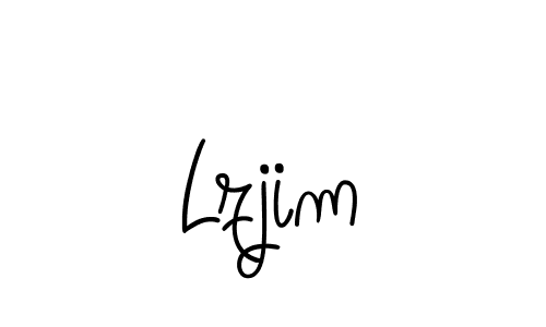 How to make Lzjim name signature. Use Angelique-Rose-font-FFP style for creating short signs online. This is the latest handwritten sign. Lzjim signature style 5 images and pictures png