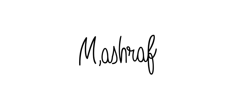 Make a beautiful signature design for name M,ashraf. With this signature (Angelique-Rose-font-FFP) style, you can create a handwritten signature for free. M,ashraf signature style 5 images and pictures png