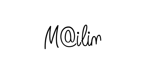 You should practise on your own different ways (Angelique-Rose-font-FFP) to write your name (M@ilin) in signature. don't let someone else do it for you. M@ilin signature style 5 images and pictures png