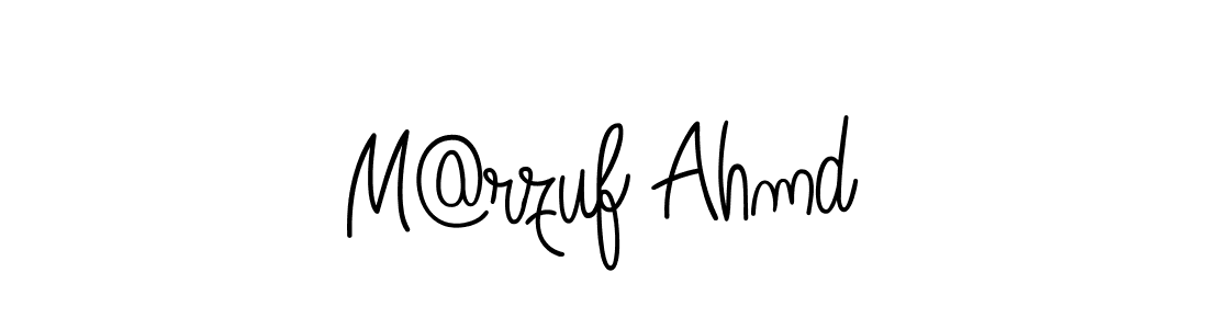 Make a beautiful signature design for name M@rzuf Ahmd. With this signature (Angelique-Rose-font-FFP) style, you can create a handwritten signature for free. M@rzuf Ahmd signature style 5 images and pictures png