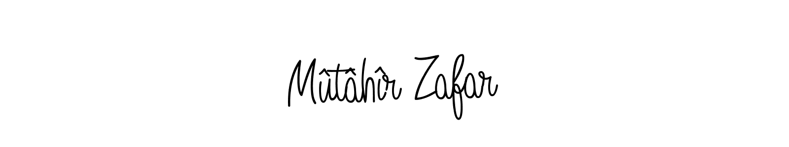 Also we have Mûtâhîr Zafar name is the best signature style. Create professional handwritten signature collection using Angelique-Rose-font-FFP autograph style. Mûtâhîr Zafar signature style 5 images and pictures png