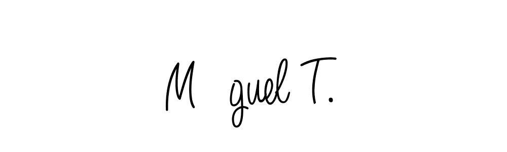 Also You can easily find your signature by using the search form. We will create Mİguel T. name handwritten signature images for you free of cost using Angelique-Rose-font-FFP sign style. Mİguel T. signature style 5 images and pictures png