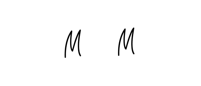 How to make Mᴀ  M name signature. Use Angelique-Rose-font-FFP style for creating short signs online. This is the latest handwritten sign. Mᴀ  M signature style 5 images and pictures png