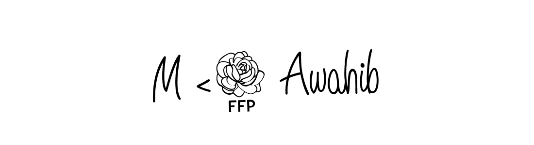 Also You can easily find your signature by using the search form. We will create M <3 Awahib name handwritten signature images for you free of cost using Angelique-Rose-font-FFP sign style. M <3 Awahib signature style 5 images and pictures png