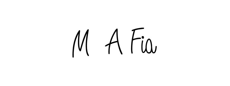Use a signature maker to create a handwritten signature online. With this signature software, you can design (Angelique-Rose-font-FFP) your own signature for name M  A Fia. M  A Fia signature style 5 images and pictures png
