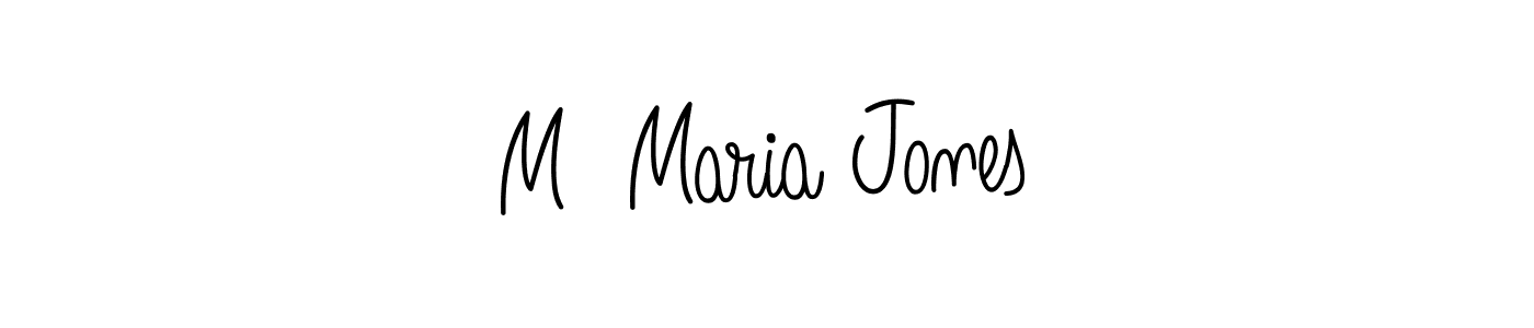 M  Maria Jones stylish signature style. Best Handwritten Sign (Angelique-Rose-font-FFP) for my name. Handwritten Signature Collection Ideas for my name M  Maria Jones. M  Maria Jones signature style 5 images and pictures png