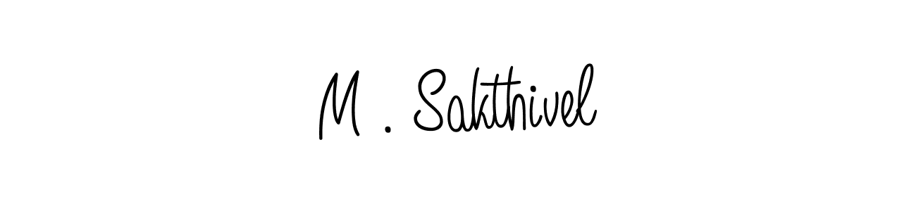 The best way (Angelique-Rose-font-FFP) to make a short signature is to pick only two or three words in your name. The name M . Sakthivel include a total of six letters. For converting this name. M . Sakthivel signature style 5 images and pictures png