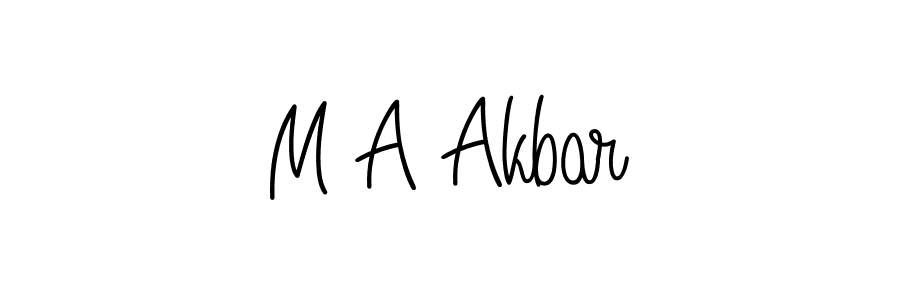 Create a beautiful signature design for name M A Akbar. With this signature (Angelique-Rose-font-FFP) fonts, you can make a handwritten signature for free. M A Akbar signature style 5 images and pictures png
