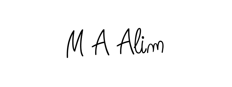 The best way (Angelique-Rose-font-FFP) to make a short signature is to pick only two or three words in your name. The name M A Alim include a total of six letters. For converting this name. M A Alim signature style 5 images and pictures png