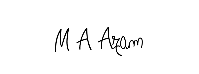 Design your own signature with our free online signature maker. With this signature software, you can create a handwritten (Angelique-Rose-font-FFP) signature for name M A Azam. M A Azam signature style 5 images and pictures png