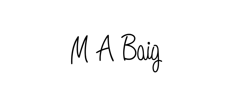 Make a beautiful signature design for name M A Baig. Use this online signature maker to create a handwritten signature for free. M A Baig signature style 5 images and pictures png