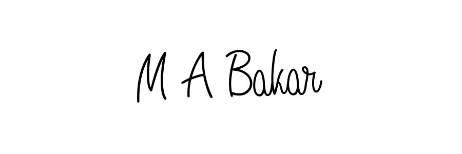 if you are searching for the best signature style for your name M A Bakar. so please give up your signature search. here we have designed multiple signature styles  using Angelique-Rose-font-FFP. M A Bakar signature style 5 images and pictures png